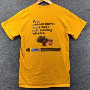 Snickers Peanut Butter Squared Mens T Shirt Yellow Gildan‎ Ultra Cotton Size S